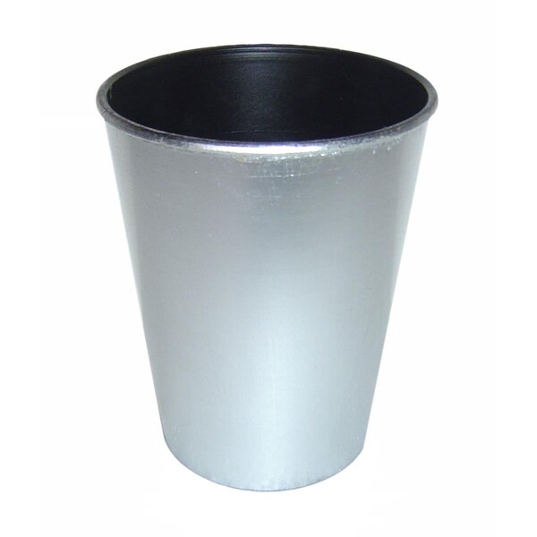 Cheungs 5 in. Round Tapered Recycled Plastic Planter, Silver PP-106SV - main